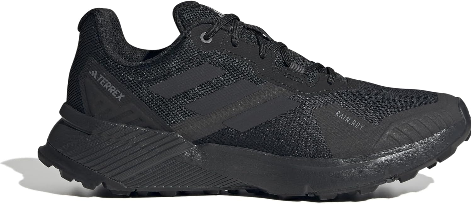Мужские кроссовки Adidas Terrex Soulstride Rain.rdy для трейл-раннинга, черный/серый — фото 2