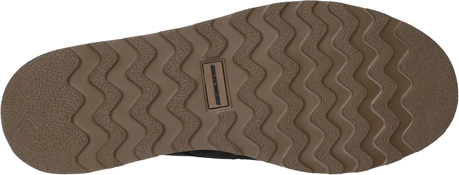 Мужские кожаные мокасины Skechers John Deere Brockman с эластичной застежкой, черный — фото 4