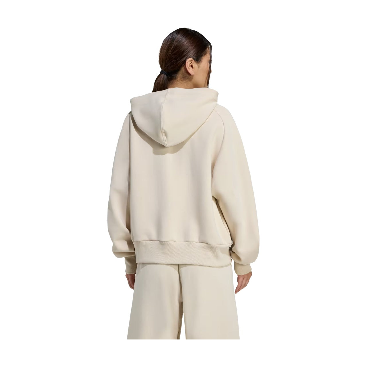 (WMNS) Толстовка Adidas Soft Lux на молнии, цвет «Кристальный лен» — фото 3