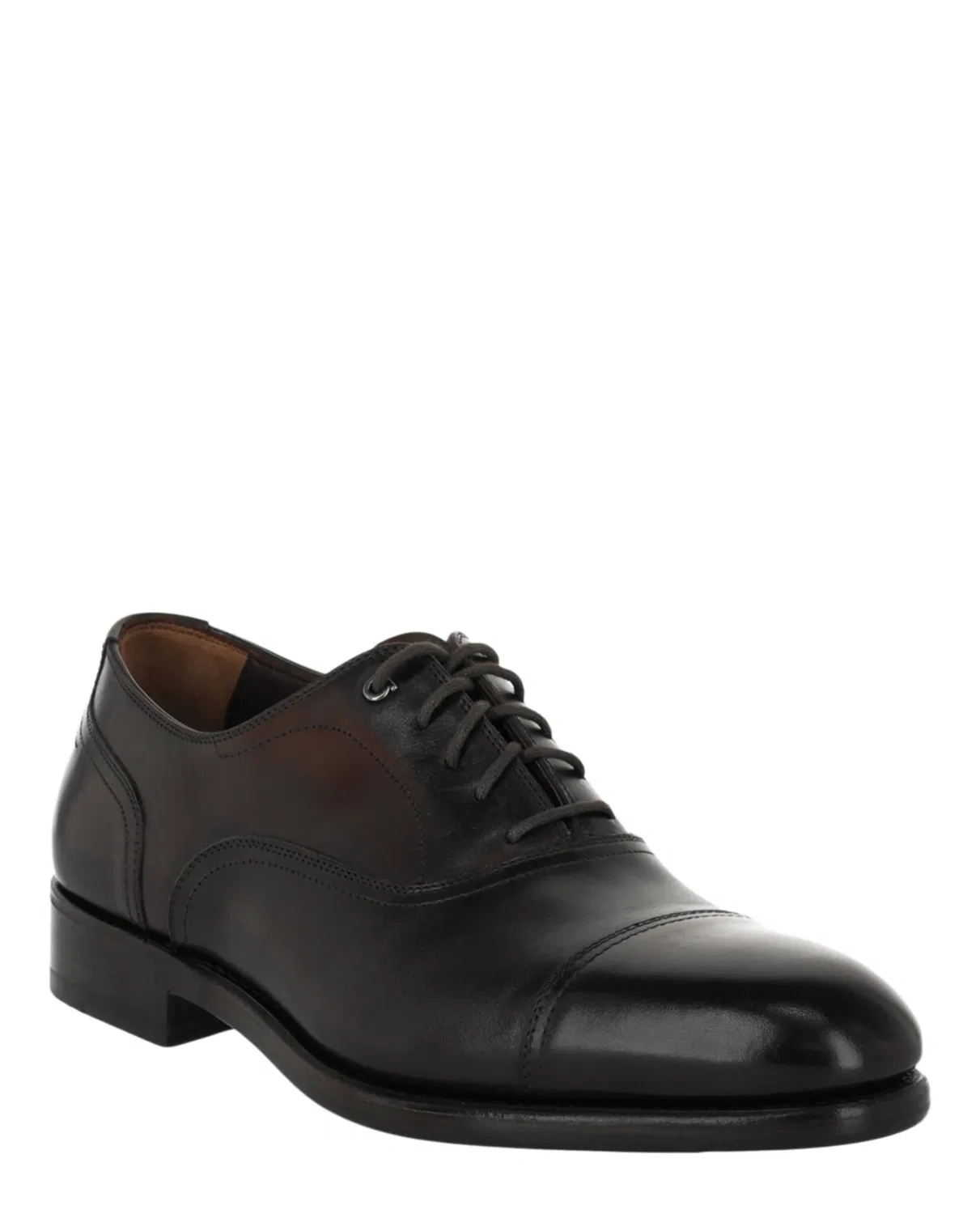 Кожаные оксфорды Baron - очень широкая ширина Salvatore Ferragamo, темно-коричневый — фото 2