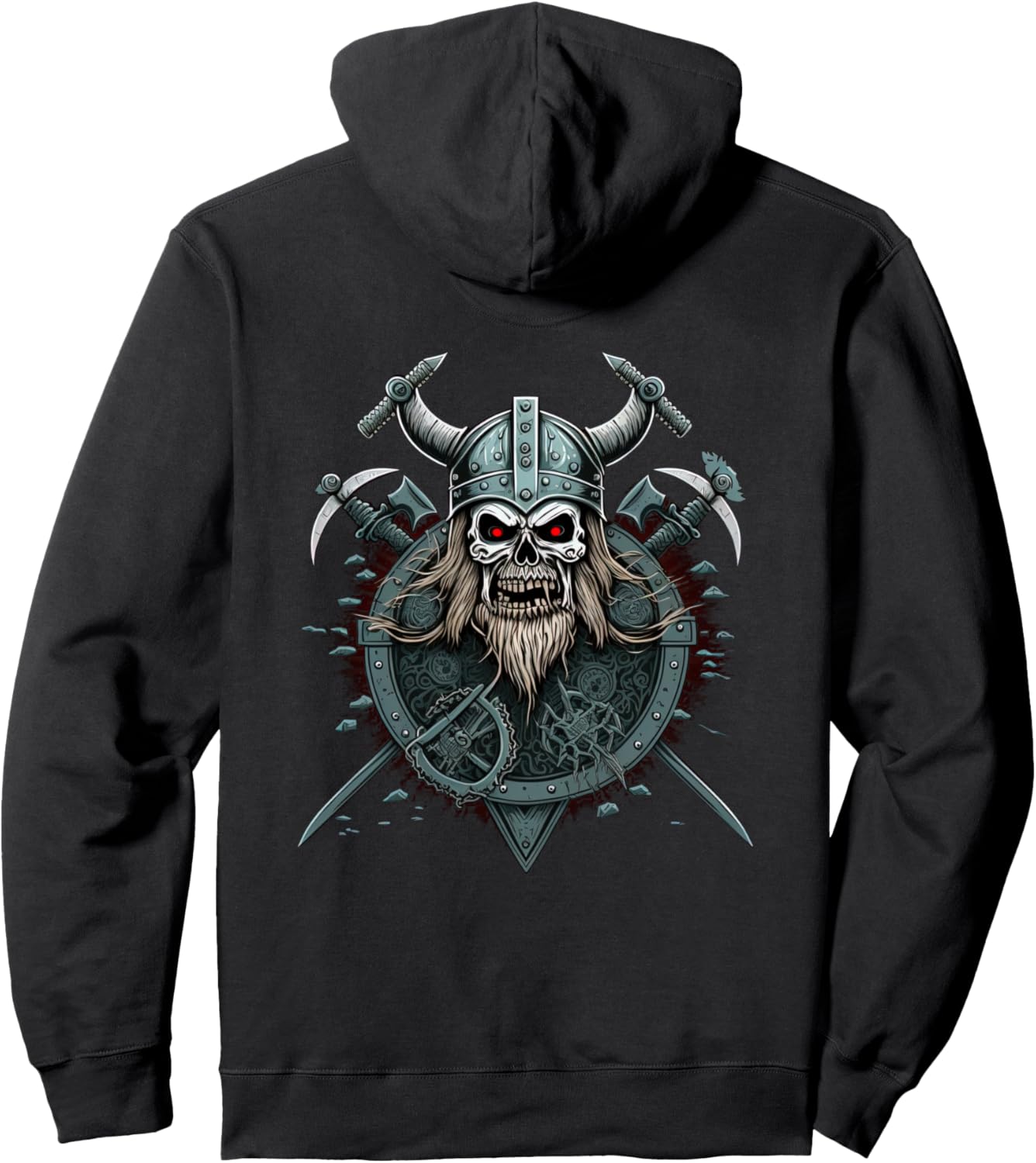 

Толстовка с изображением скелета викинга из Вальхаллы Viking Skeleton Head Hoodie & Gifts For Men, черный