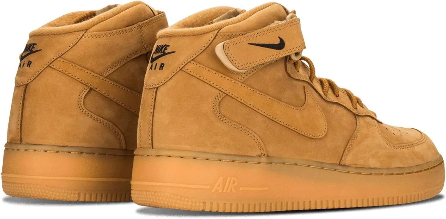 Мужские баскетбольные кроссовки Nike Air Force 1 Mid '07 PRM Qs, Braun Flax Flax Outdoor Green — фото 4