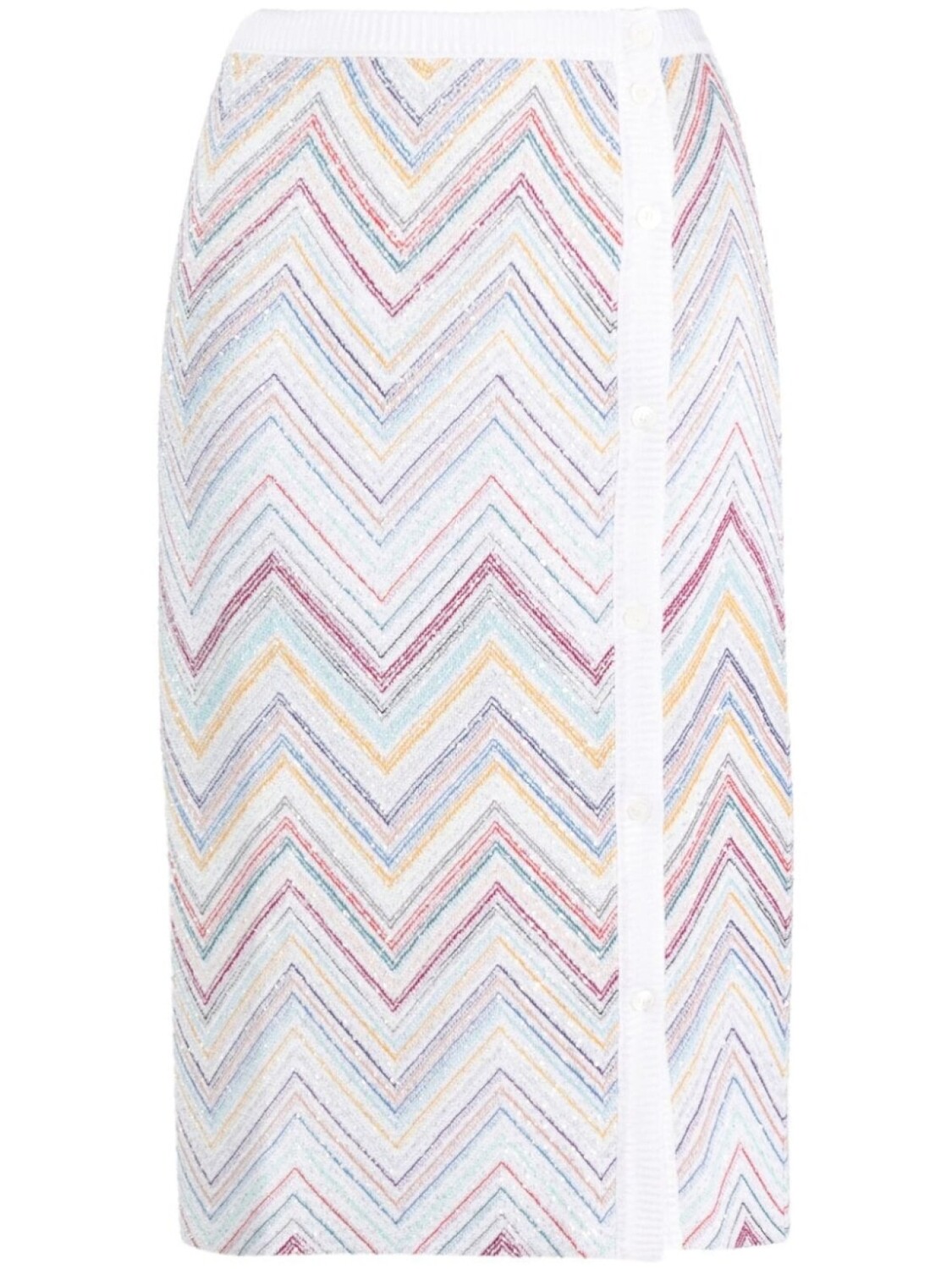

Missoni юбка-карандаш с узором зигзаг, белый
