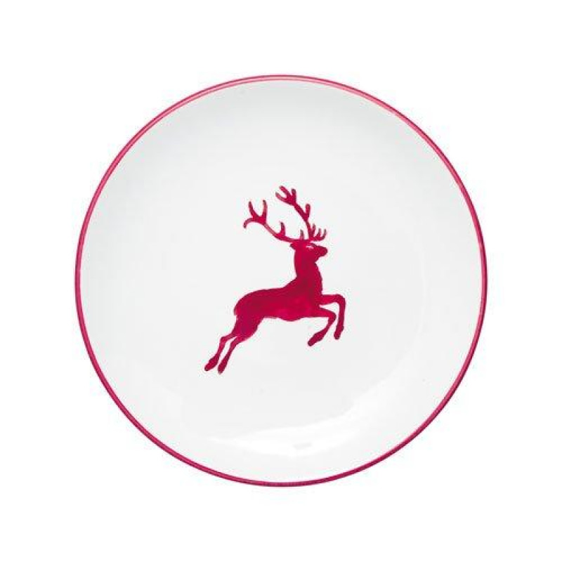 

Десертная тарелка/тарелка для завтрака Ruby Red Deer Чашка d: 20 см/высота: 2,6 см Gmundner Keramik, бело-красный