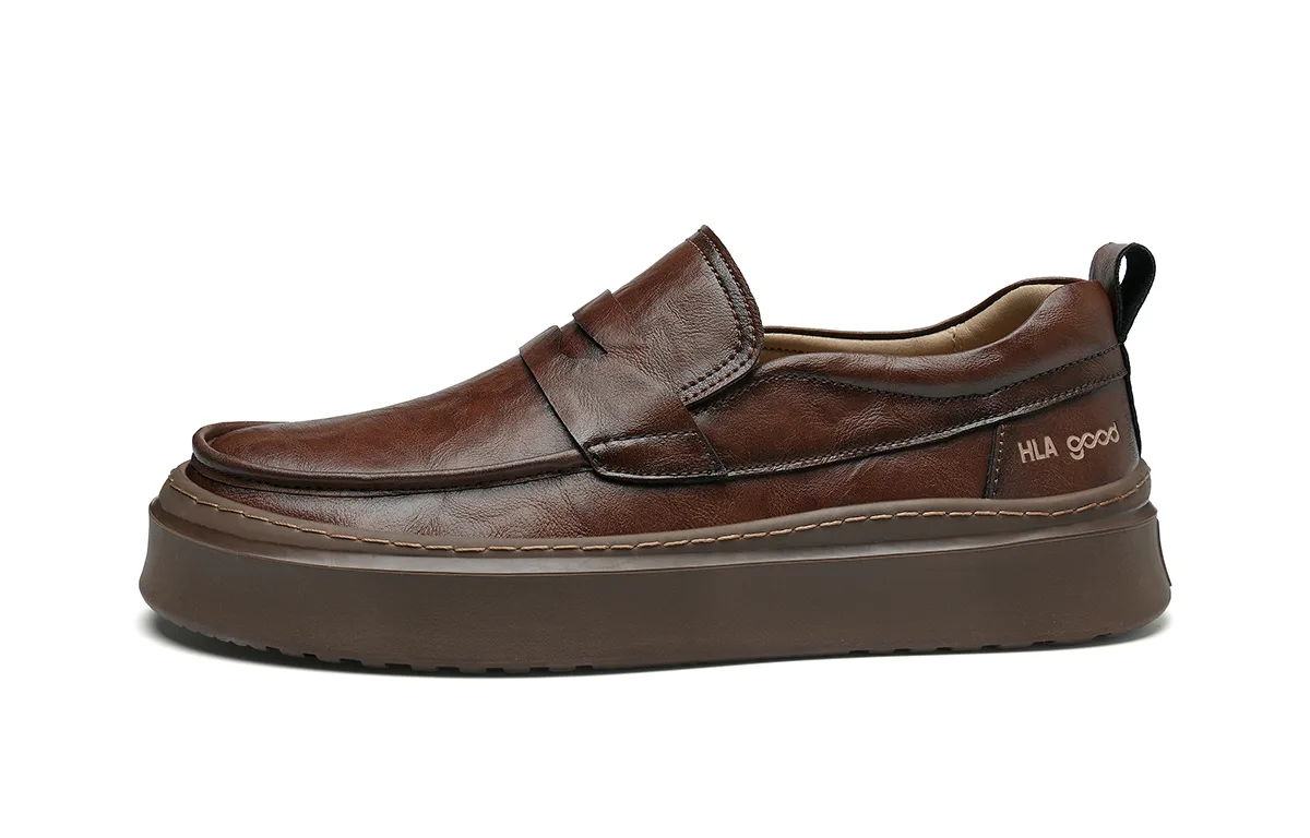 Мужские повседневные туфли low top HLA, коричневый