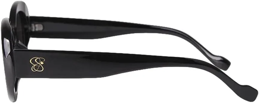 

LVTFCO Модные солнцезащитные очки в овальной оправе с черепаховым рисунком, черные, женские, круглые, винтажная оправа с заклепками, мужские и женские, UV400, C1