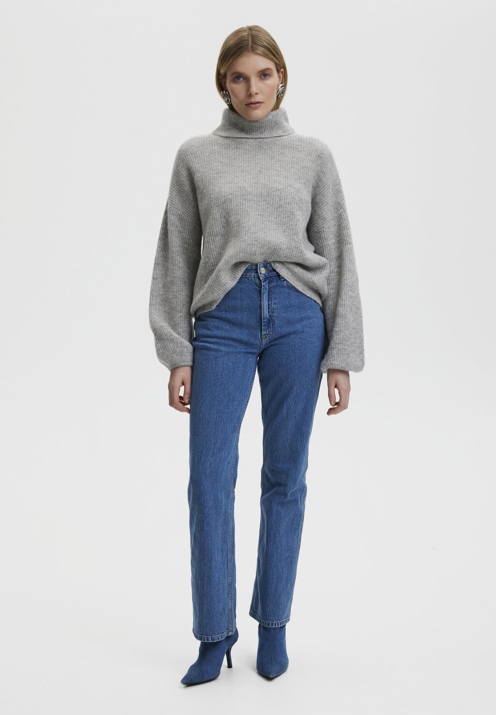 

Свитшот Gestuz ALPHAGZ LS ROLLNECK NOOS, цвет light grey melange