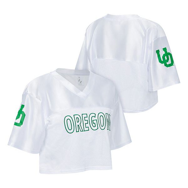 

Женская белая футболка Oregon Ducks с сетчатыми вставками, кроп и v-образным вырезом Zoozatz, Белый, Женская белая футболка Oregon Ducks с сетчатыми вставками, кроп и v-образным вырезом Zoozatz