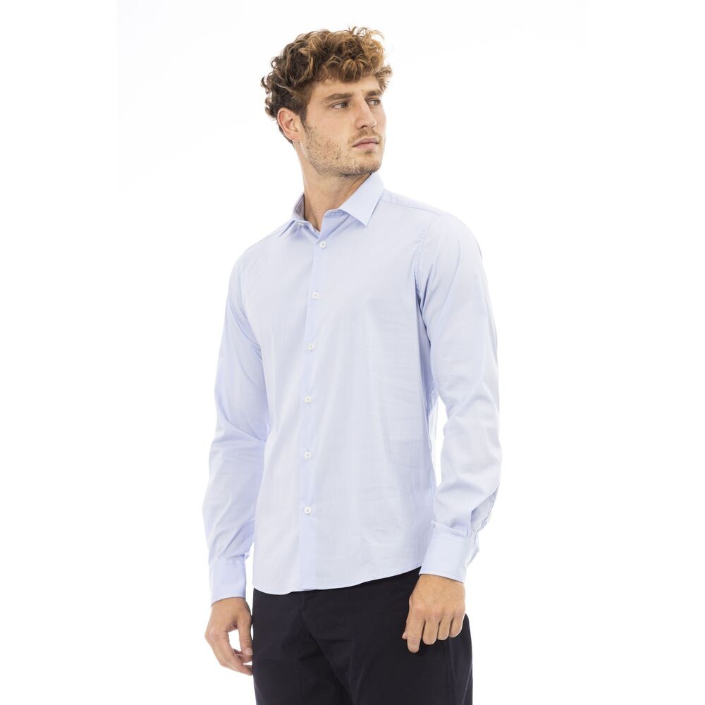 

Baldinini Trend синяя хлопковая мужская рубашка, цвет Light Blue