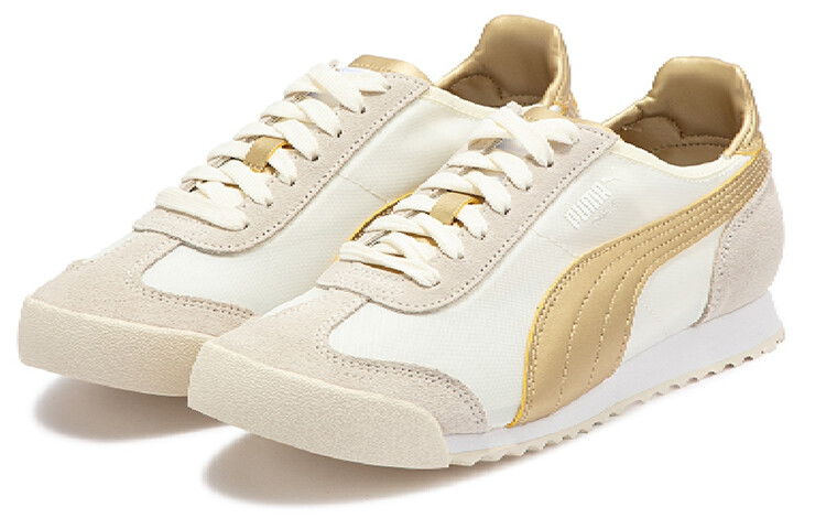 Кроссовки Puma Roma OG Nylon 'Metallic - Whisper White Team Gold' — фото 3