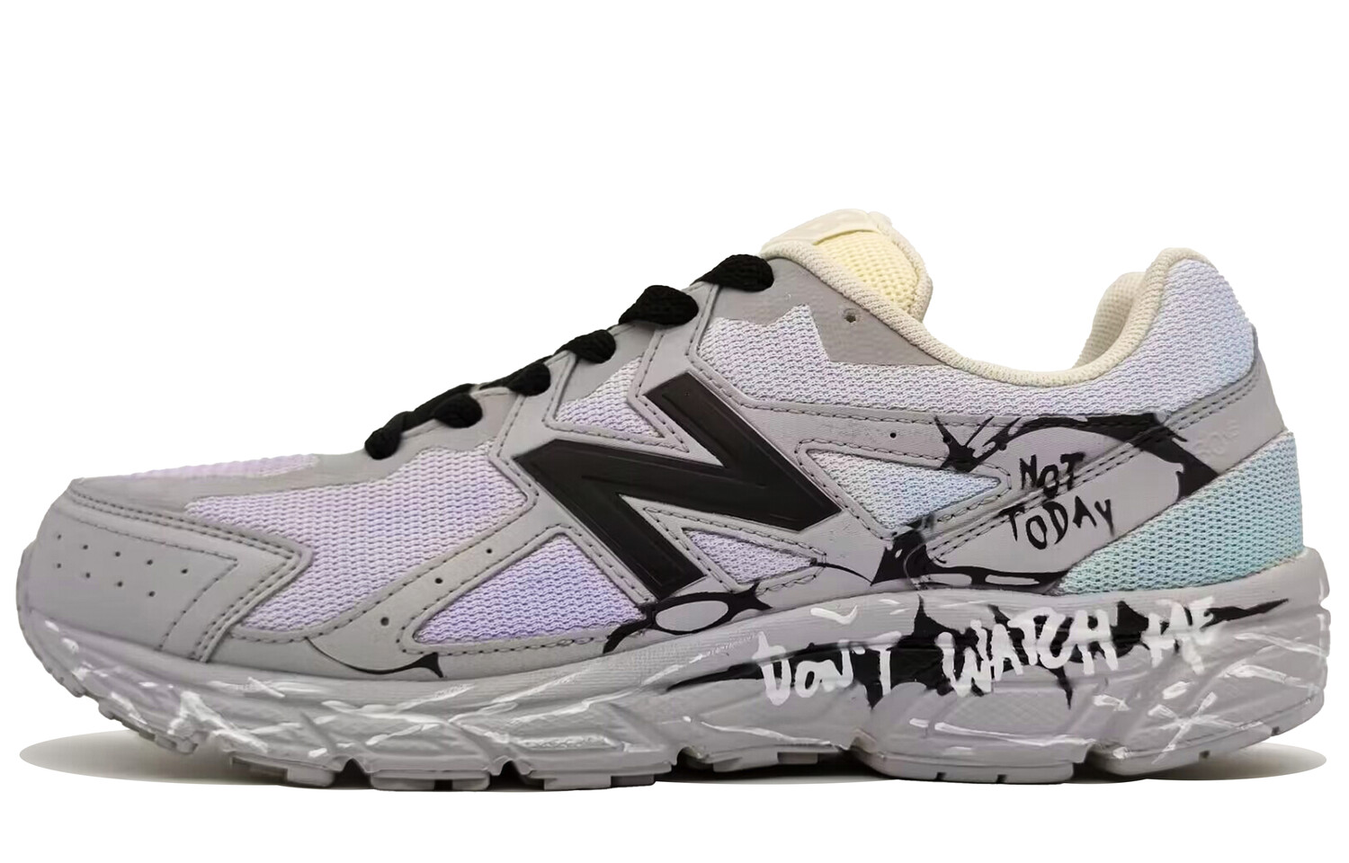 

Кроссовки женские NB 480 с низким верхом, черный/серый/фиолетовый New Balance