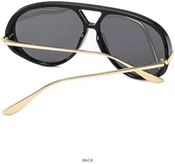 

Круглые солнцезащитные очки 2027 года для женщин и мужчин, ретро-оправа с двойной перемычкой, солнцезащитные очки с защитой от УФ-излучения UV400 MTZJH, Black Black