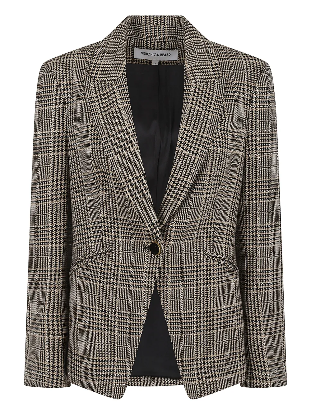 

Клетчатый блейзер Veronica Beard, бежевый