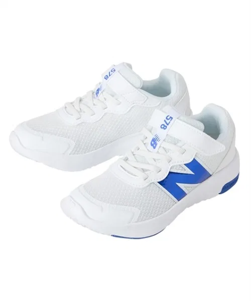 Детские кроссовки New Balance 578V1 на липучках и резинках белые