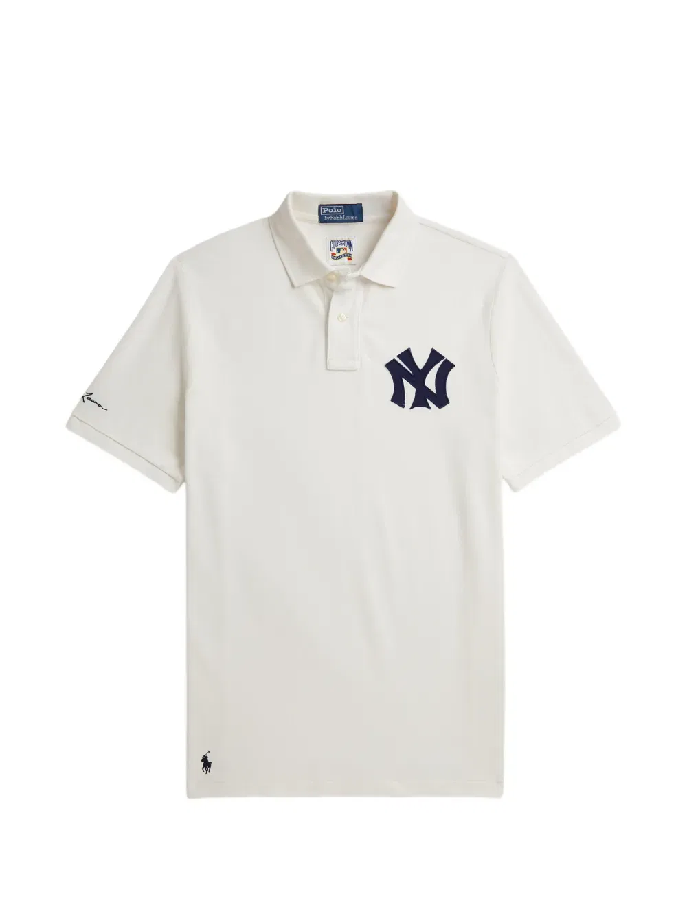 Хлопковая рубашка-поло "Янкис" Polo Ralph Lauren, белый