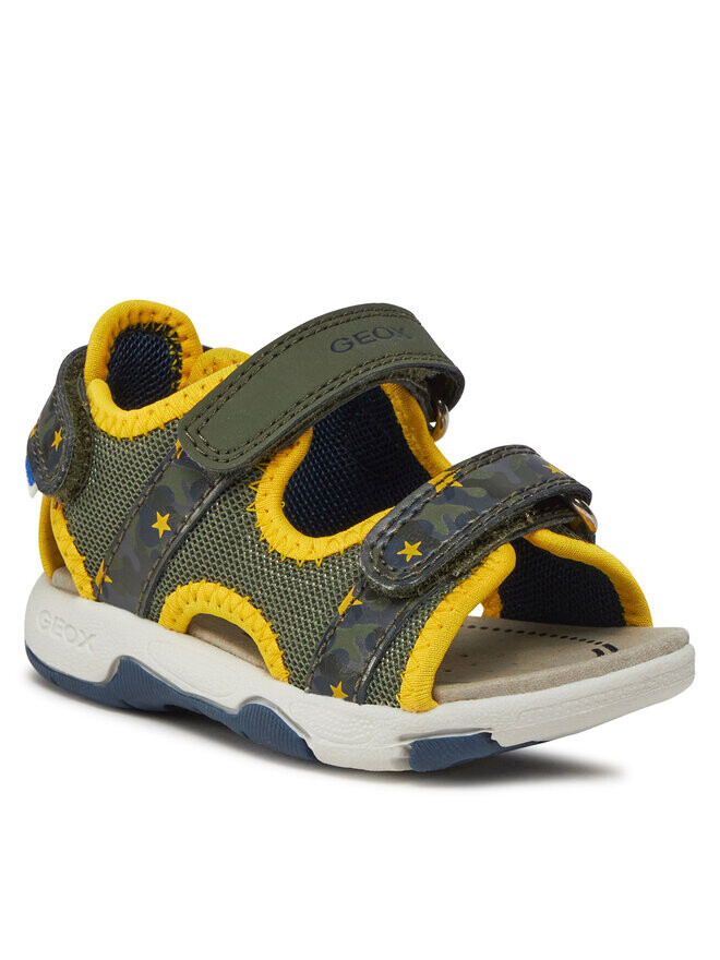 Сандалии B Sandal Multy Boy B450FA 014CE C0629 M Geox, хаки/желтый — фото 2