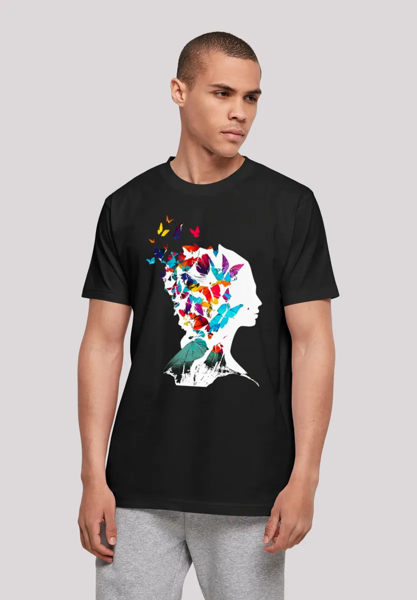 

F4NT4STIC Футболка "Butterfly Silhouette TEE UNISEX", принт, черный