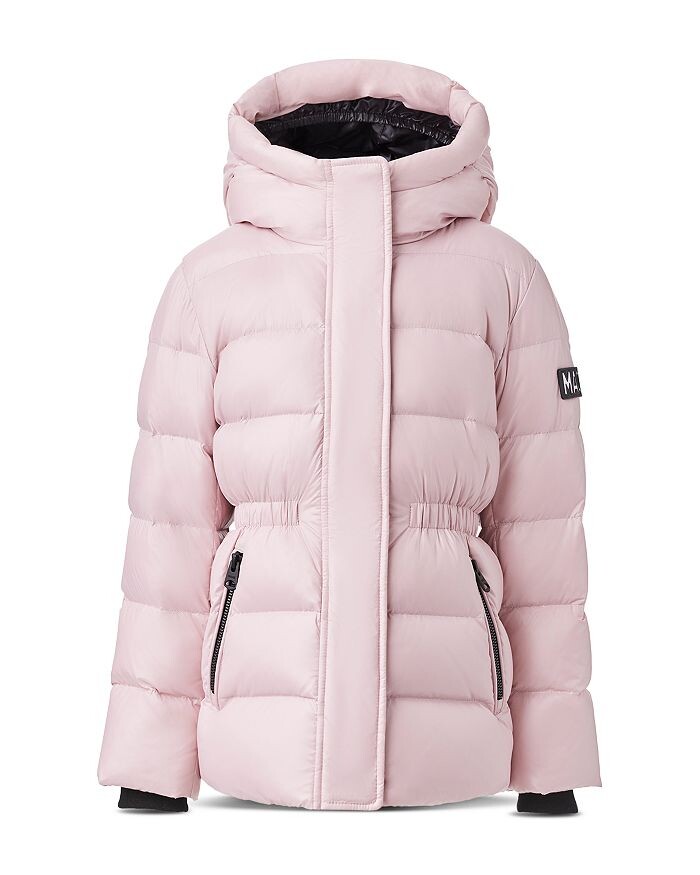 

Пуховик унисекс Mackage Alannis с капюшоном - Big Kid, розовый