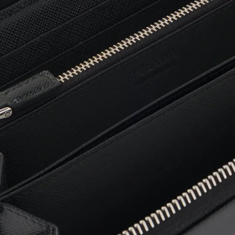 PRADA Коллекция сумок кошелек из кожи Saffiano мужской black — фото 4