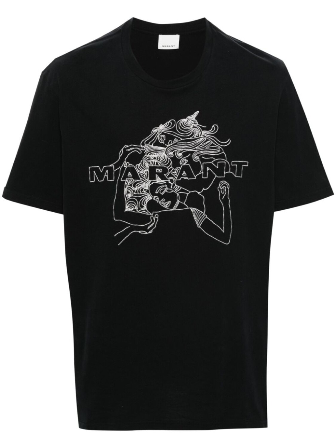 

Marant футболка Honore с вышитым логотипом, черный