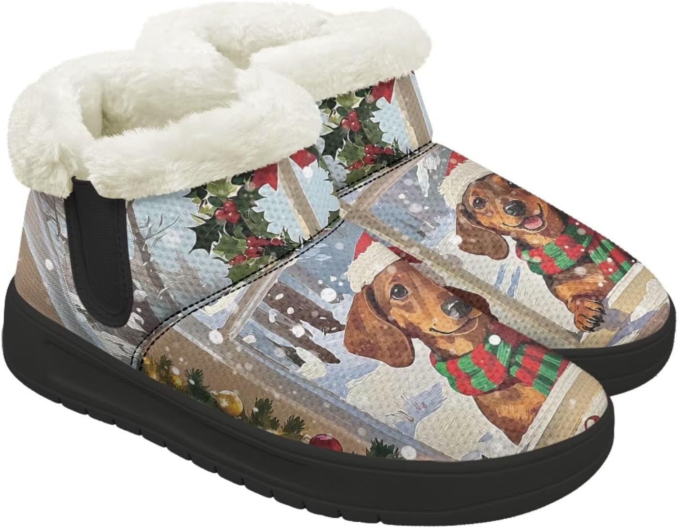 

Qoiuvncy Мужские утепленные зимние ботинки с мягкой подкладкой, удобные сапоги для мужчин с меховой подкладкой, высокие зимние ботинки с черной подошвой