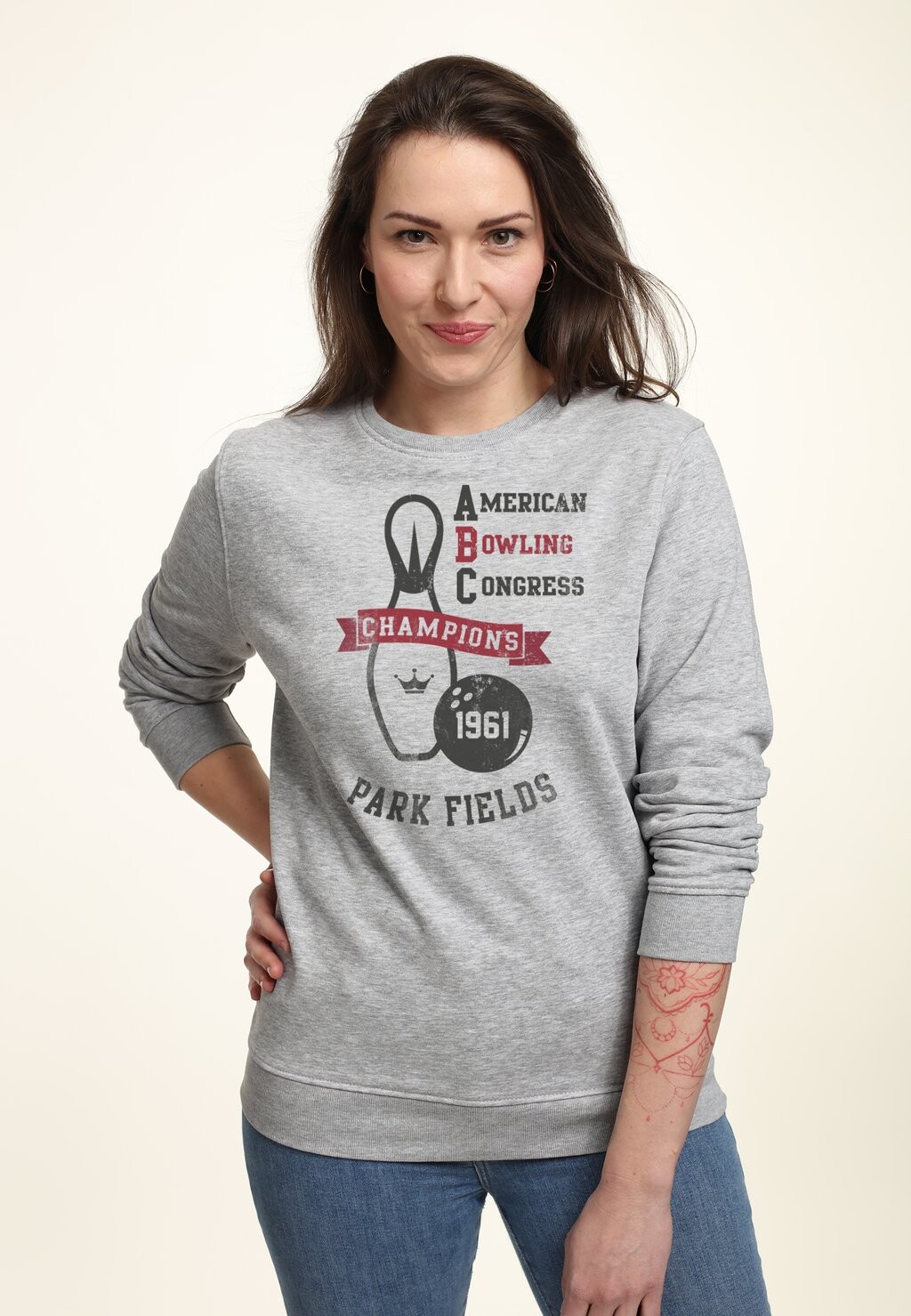 

Толстовка AMERICAN BOWLING CONGRESS Henry Tiger, цвет Mottled Light Grey