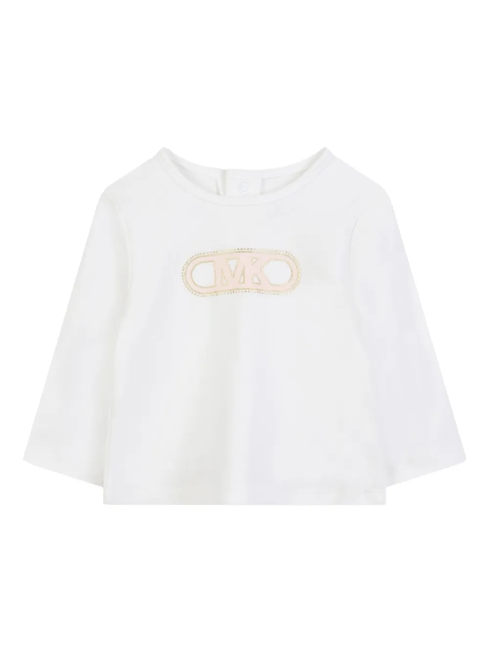 Спортивный костюм на молнии с капюшоном Michael Kors Kids, розовый — фото 4