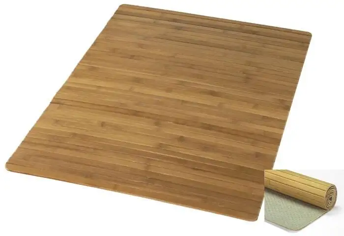 

Коврик для ванной Kleine Wolke "Bamboo Wooden Mat", высота 5 мм, нескользящее покрытие, подходит для пола с подогревом, 100% бамбук прямоугольный (60х115 см), цвет natur