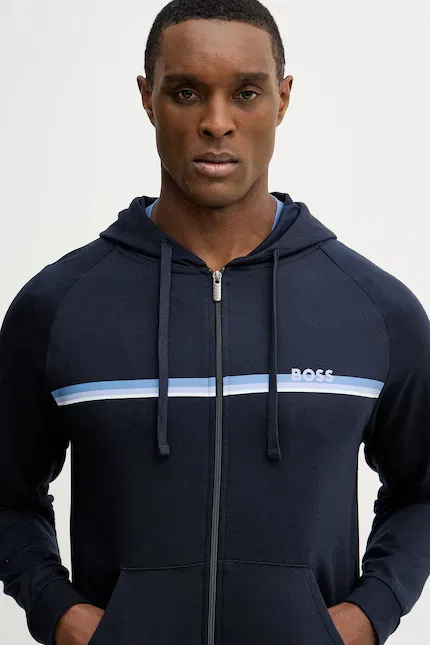 Толстовка на молнии с капюшоном Authentic Jacket H BOSS, синий — фото 4