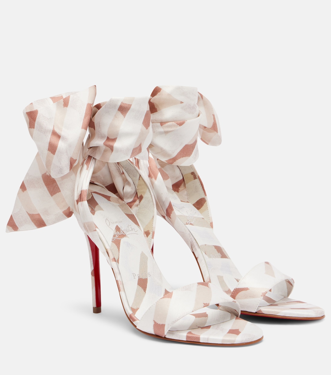 Сандалии Miss Z Sandal Du Désert 100 Christian Louboutin, Multi Leche/Lin Multi Leche