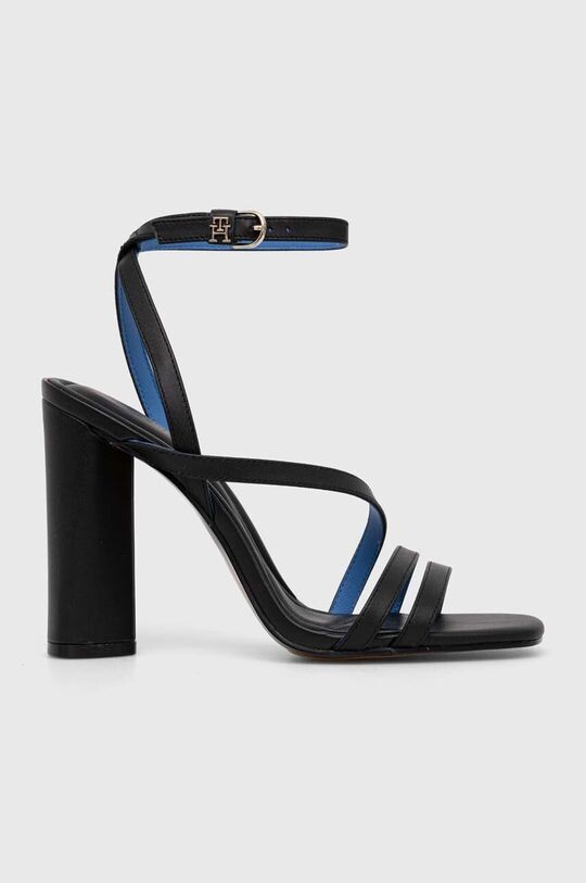 

Кожаные сандалии TH LEATHER BLOCK HIGH HEEL Tommy Hilfiger, черный
