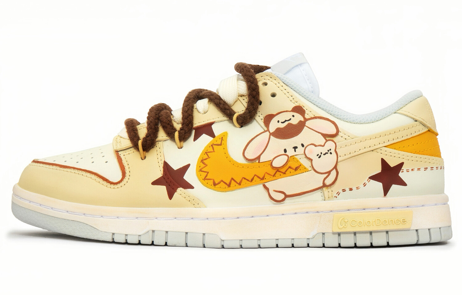 

Кроссовки Nike Dunk Skateboarding Shoes Women's Low-top Yellow/gray, желтый