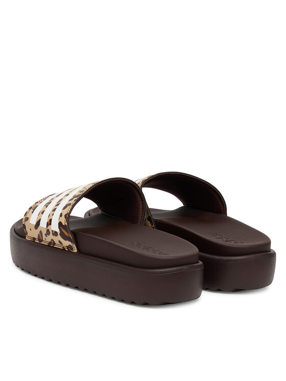 Пантолеты adilette Platform Slides JR9234 Adidas, коричневый — фото 3