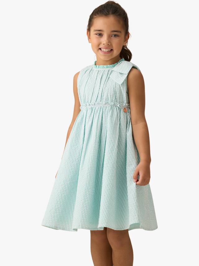 Детское платье Giana из хлопкового пике в полоску Angel & Rocket, Mint/White — фото 4