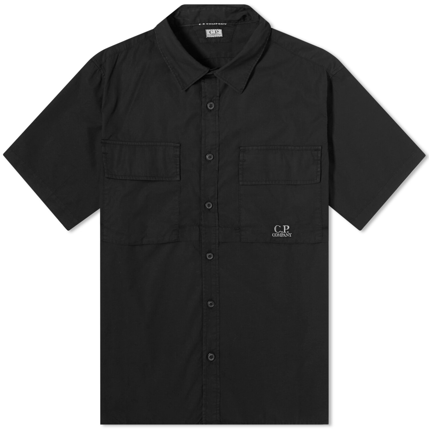 

Рубашка с коротким рукавом C.P. Company Cotton Ripstop Short Sleeve Shirt, черный