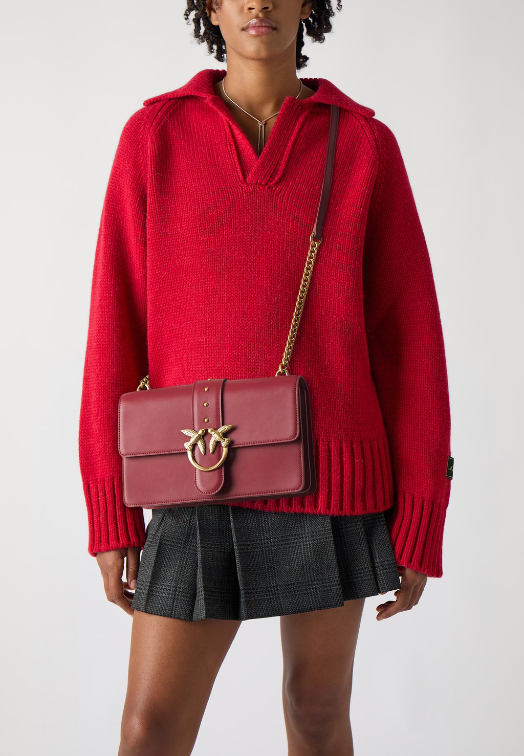 

Сумка через плечо LOVE ONE CLASSIC Pinko, винно-красный