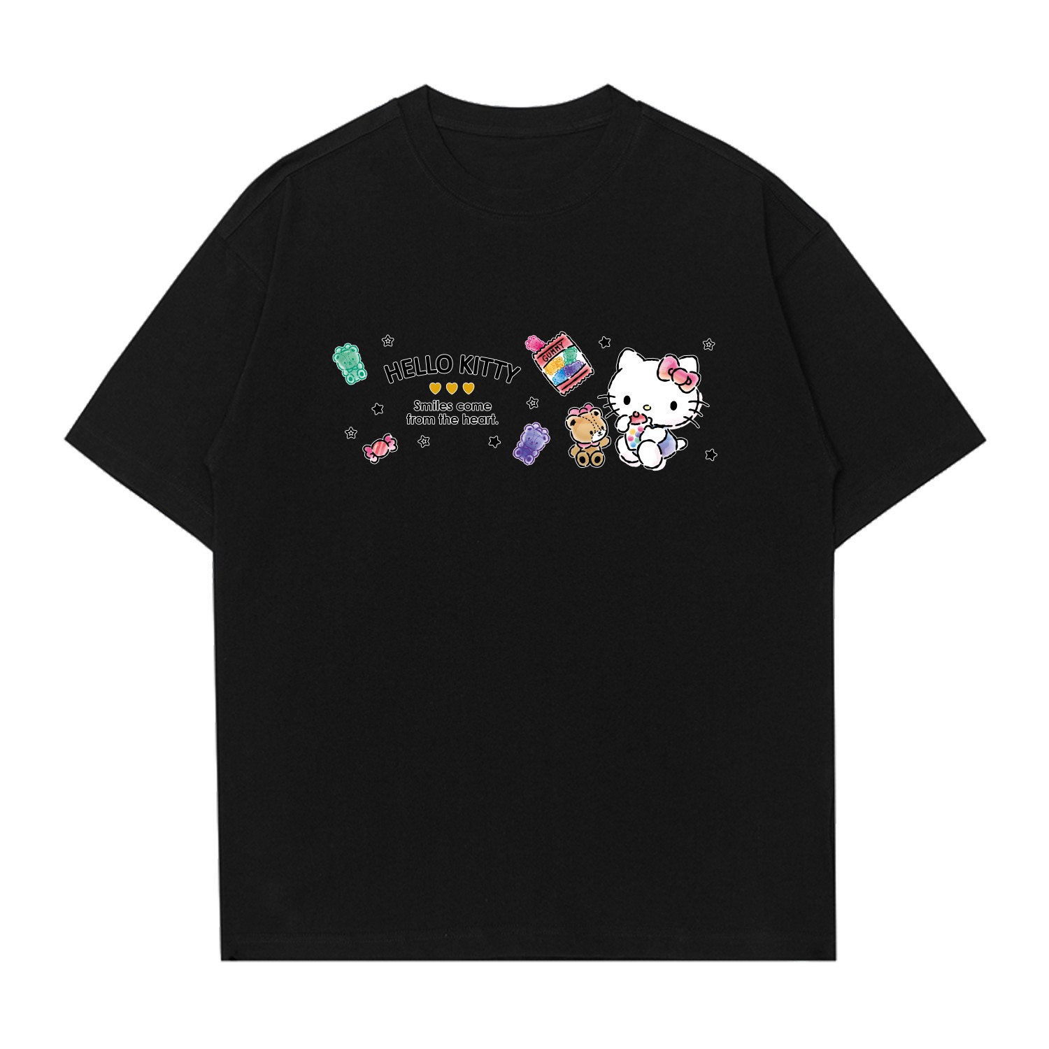 

Sanrio Футболка Hello Kitty Unisex черная, белая