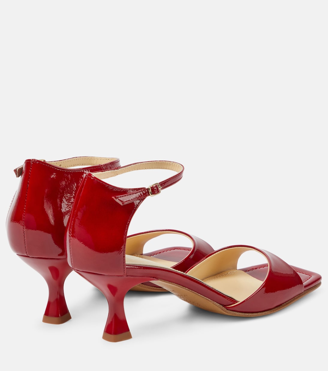 Сандалии из лакированной кожи Kika Souliers Martinez, красный — фото 3