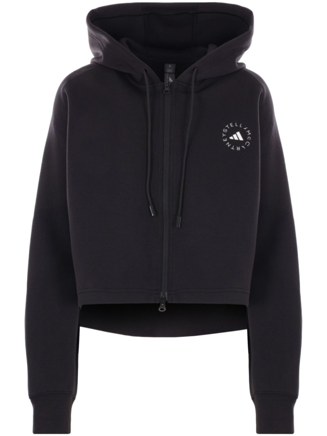 

Укороченная толстовка с капюшоном adidas by Stella McCartney, черный