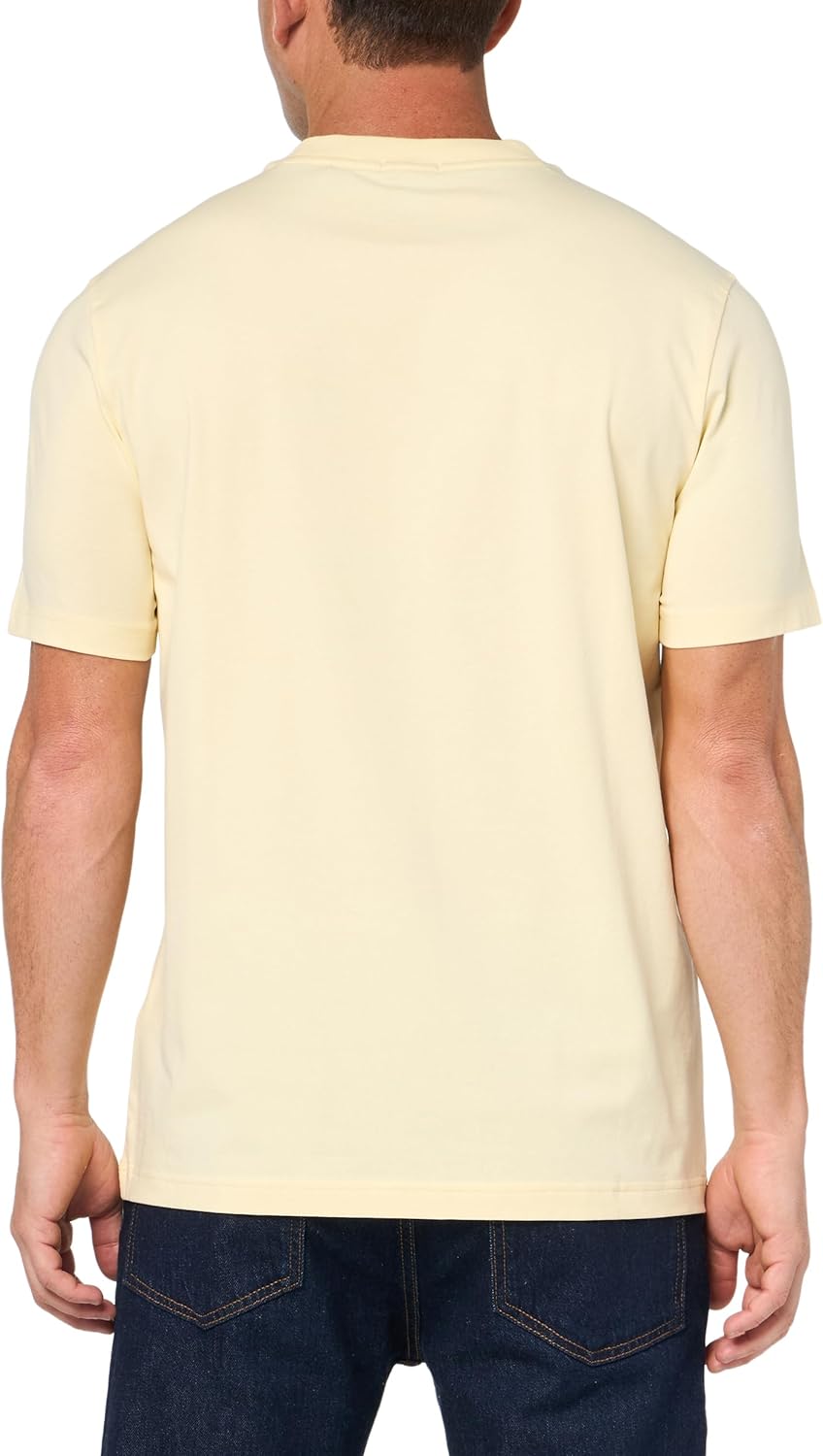 Футболка BOSS Men's Contrast Logo из хлопка и эластичного хлопка, Flan Yellow — фото 2