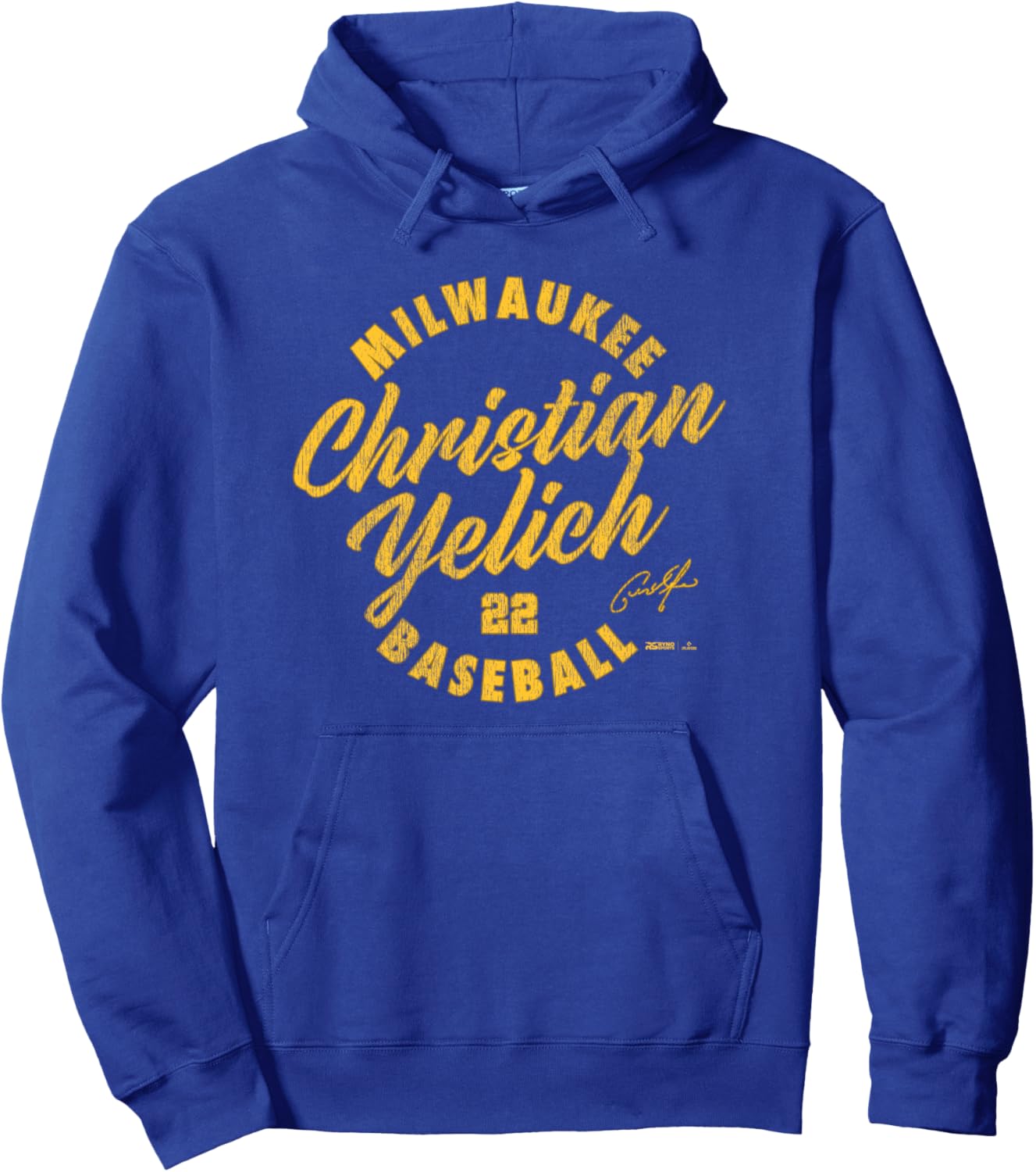 

Худи Christian Elrich Milwaukee Baseball Vintage Cusrive MLBPA, синяя Ryno Sports, Синий, Худи Christian Elrich Milwaukee Baseball Vintage Cusrive MLBPA, синяя Ryno Sports