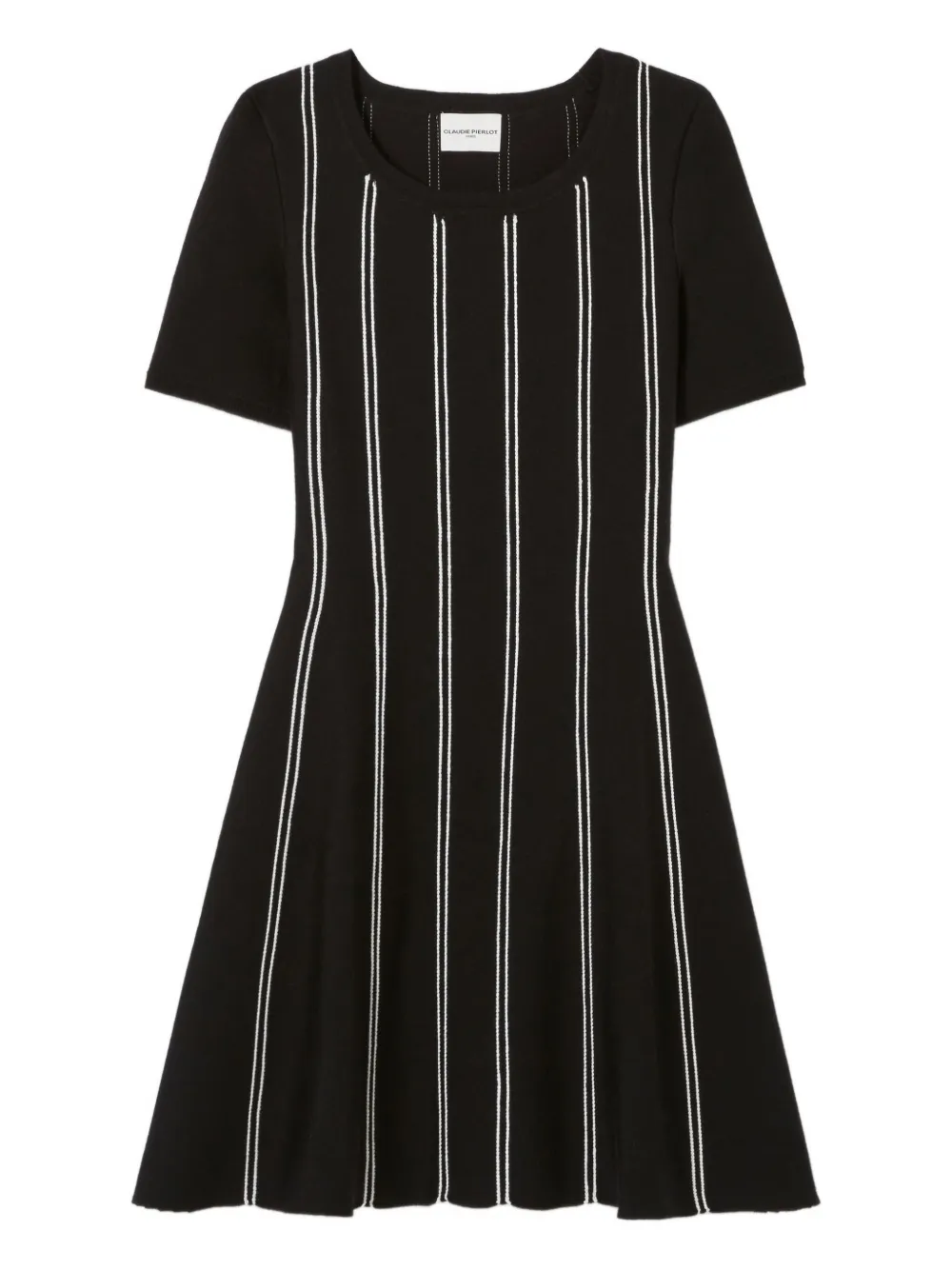 

Полосатое платье с короткими рукавами Claudie Pierlot, черный