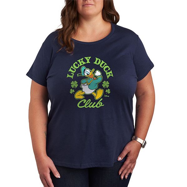 

Футболка Plus Size Donald Duck Lucky Duck Club Disney, Navy, Синий, Футболка Plus Size Donald Duck Lucky Duck Club Disney, Navy