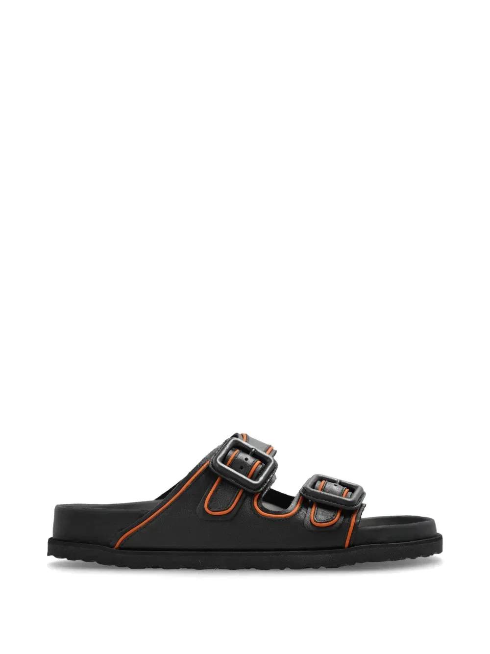 Кожаные шлепанцы Arizona с пряжками Birkenstock 1774, черный