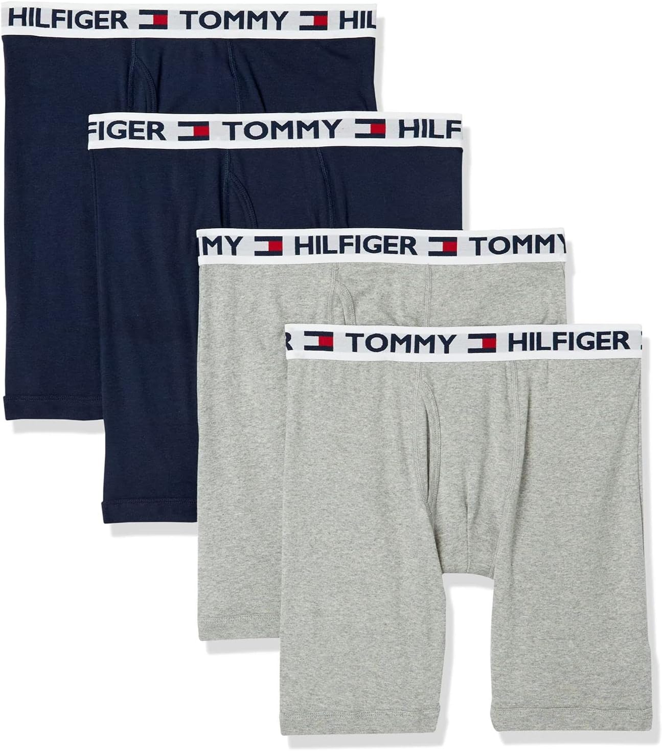 

Мужское нижнее белье Tommy Hilfiger, классика, 4 пары боксеров, эксклюзивно на Amazon, 2 Grey, 2 Navy