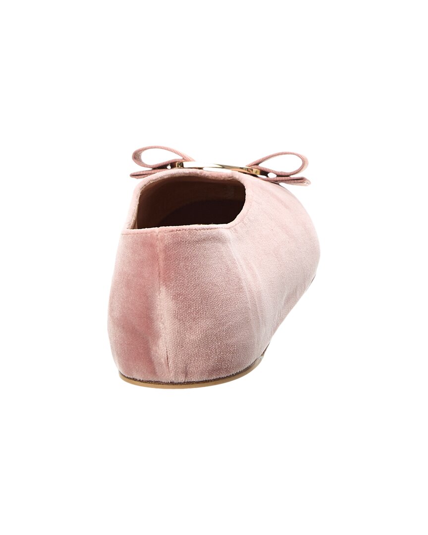 Ferragamo Vara Bow Балетки из бархата Salvatore Ferragamo, коричневый — фото 3