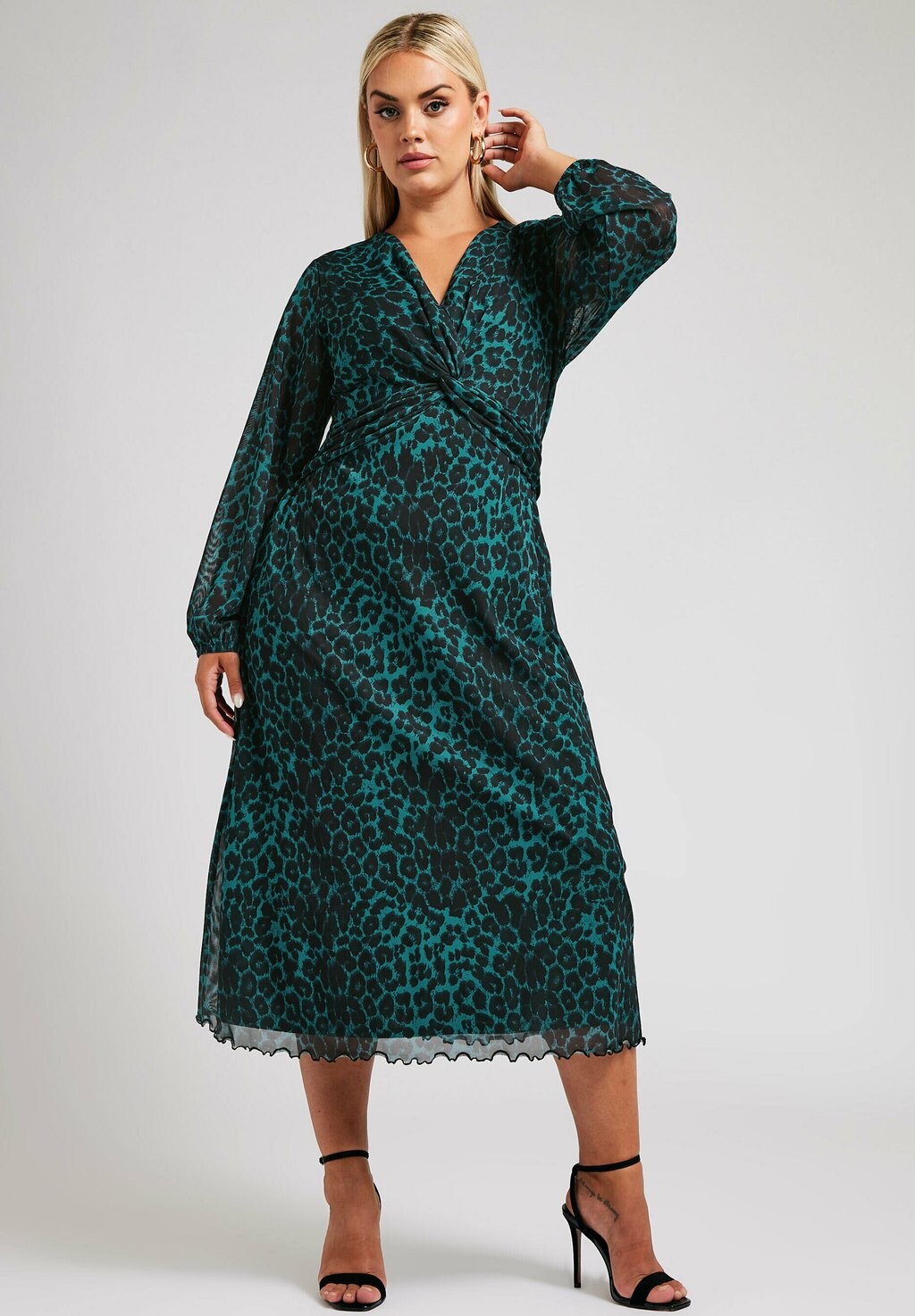 

Повседневное платье LEOPARD PRINT MID Yours Clothing, зеленый