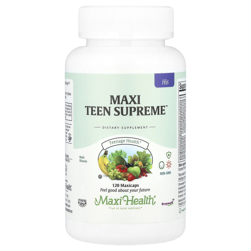 

Maxi Health, Maxi Teen Supreme , для мужчин, 120 капсул