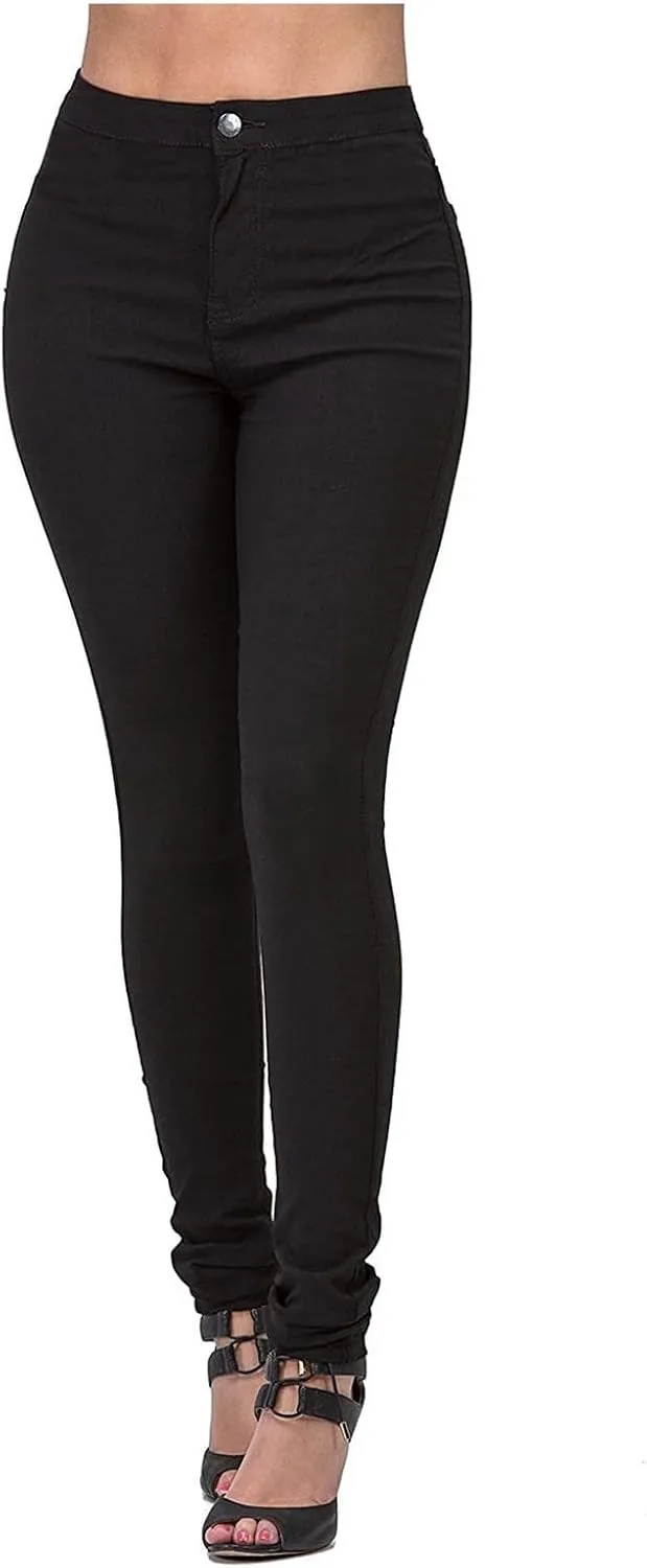 

Женские скинни джинсы Stretchy High Waisted Straight Leg