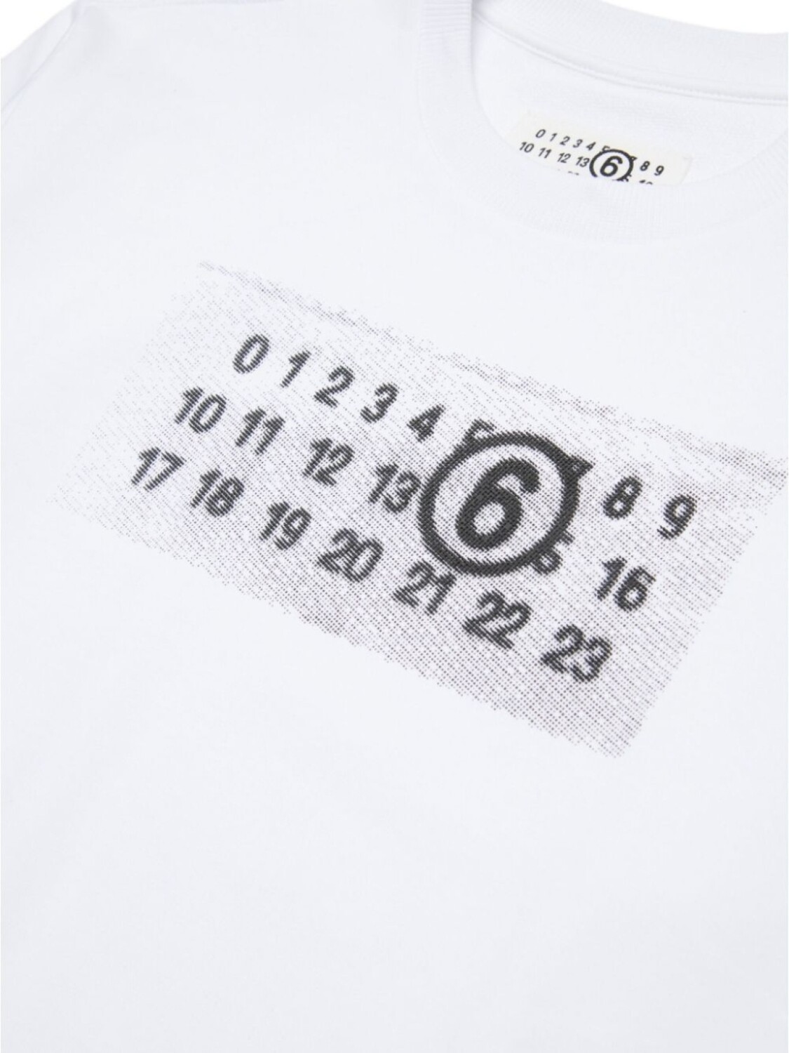Толстовка с цифрами MM6 Maison Margiela Kids, белый — фото 4